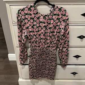 Zara Pink Floral Mini Dress